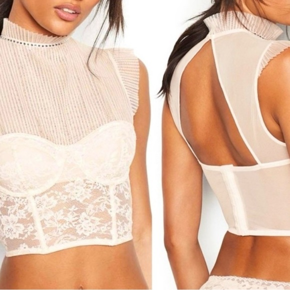 Victoria's Secret Tops - Victoria's Secret Cream Lace Top